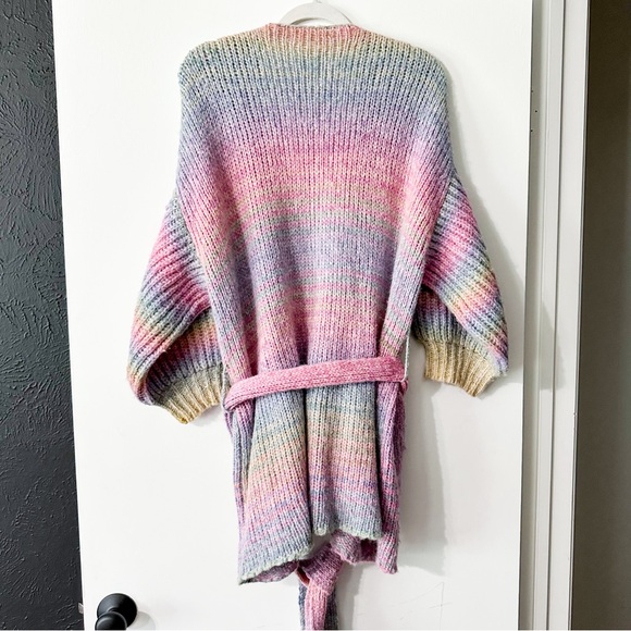 LoveShackFancy Brady Rainbow Wool Knit Belted
Shawl Cardigan Size XS/S - Picture 10 of 14